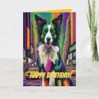 Feliz Aniversário Cachorro (Pop-art)