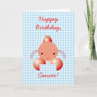 Cartão Feliz aniversário, Cancer!