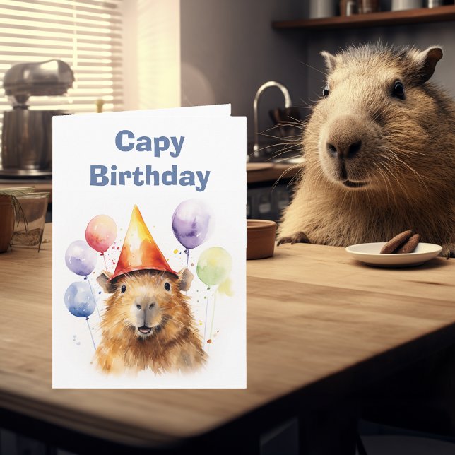 Cartão Feliz aniversário Capivara (Criador carregado)