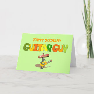 Cartão Feliz Aniversário, Cara de Violão