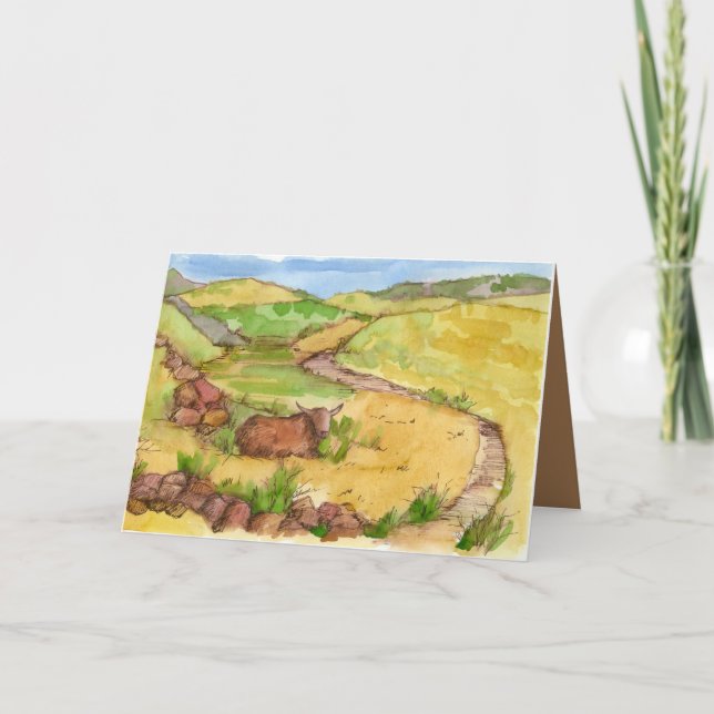 Cartão Feliz Aniversário Cara Favorita Ferraduras de Vaqu (Frente)