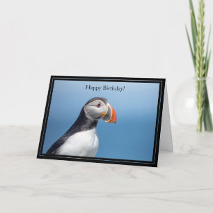 Cartão Feliz Aniversário Carteira Atlântica Puffin