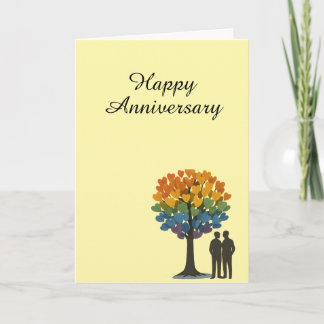 Cartão Feliz aniversário - Casal LGBTQ+