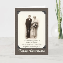 Cartão Feliz Aniversário, casal Vintage, Humor, Engraçado