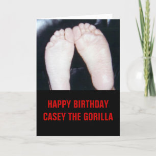 CARTÃO FELIZ ANIVERSÁRIO CASEY O GORILLA