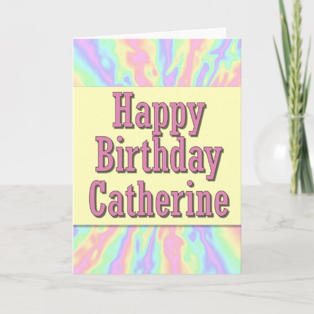 Cartão Feliz aniversario Catherine (Frente)