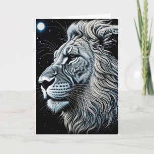 Cartão Feliz Aniversário Celestial Lion Ai Art