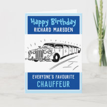 Feliz aniversário Chauffeur ou Driver