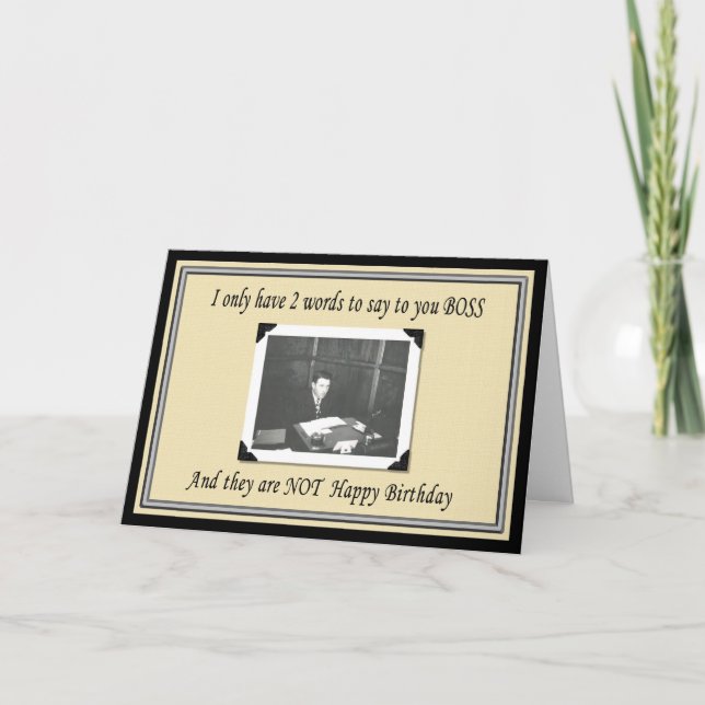 Cartão Feliz Aniversário Chefe (Frente)