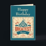 Cartão Feliz Aniversário Chefe Macacos do Circo Engraçado<br><div class="desc">Parabéns,  Chefe Maior,  na Terra,  os Macacos do Circo te desejam um Feliz Aniversário.</div>