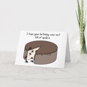 Cartão Feliz Aniversário: Cheio de Bolo de Aranhas