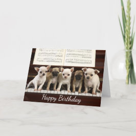 Cartão Feliz aniversário Chihuahua Puppy Dog (Chewawa)