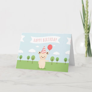 Cartão Feliz aniversario colorido