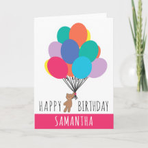 Feliz Aniversário Colorido Balão de Teddy Bear Nom