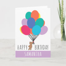 Feliz Aniversário Colorido Balão de Teddy Bear Nom