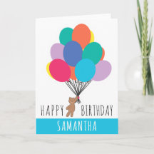 Feliz Aniversário Colorido Balão de Teddy Bear Nom