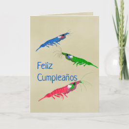 Cartão Feliz Aniversário Colorido Espanhol