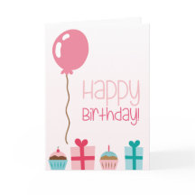 Feliz aniversário com bolos, presentes e velas