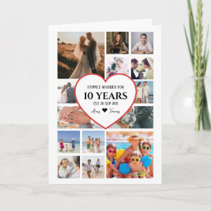 Cartão Feliz Aniversário Com Coração Em Foto Central