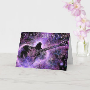 Cartão Feliz Aniversário com Música de Violão