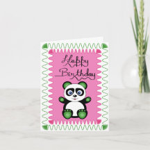 Feliz Aniversário Com Panda Verde