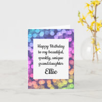 Feliz Aniversário com Placa neta Sparkly