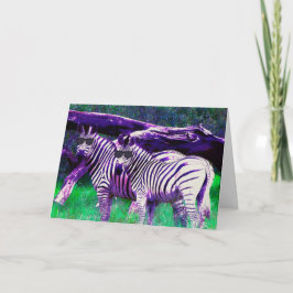 Cartão Feliz aniversário com zebras Vestindo óculos escur