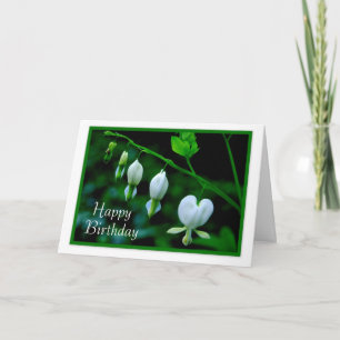 Cartão Feliz Aniversário, Corações Brancos