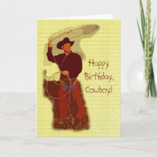 Cartão Feliz aniversário, Cowboy!