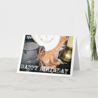 Cartão Feliz Aniversário Cowboy
