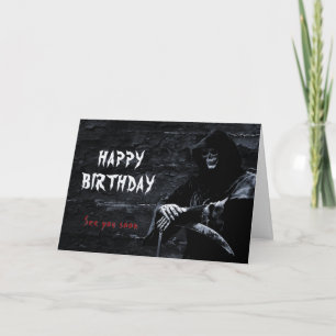 Cartão Feliz Aniversário, Criador de Grim Nos Vejo Em Bre