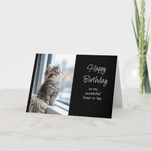 Cartão Feliz Aniversário Cunhada Gatinha Especial Persona