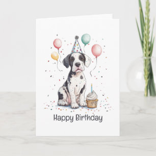 Cartão Feliz Aniversário Cupcake de Cachorro Grande Dinam