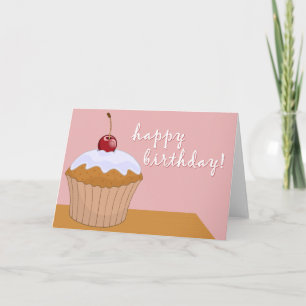 Cartão feliz aniversário : cupcake gigante :
