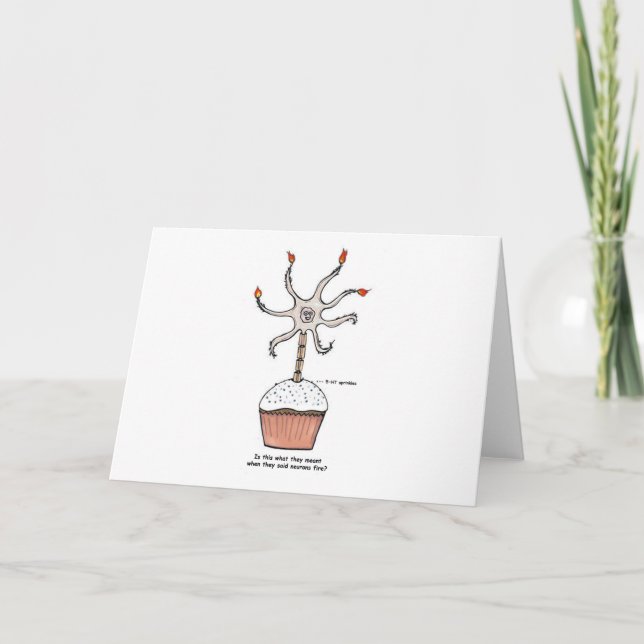 Cartão Feliz Aniversário Cupcake Neuron (Frente)