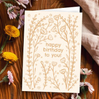 Feliz Aniversário, Cuta de Aranha Floral Física