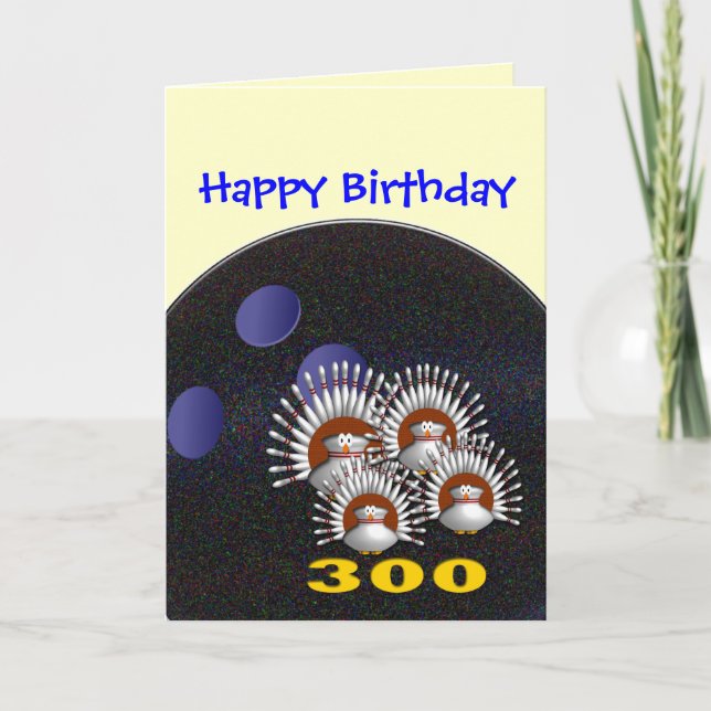 Cartão Feliz aniversário da Boliche (Frente)