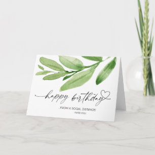 Cartão Feliz aniversário da Campanha de Quarentena da Dis