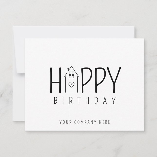 Cartão Feliz Aniversário da Casa Fria (Frente)