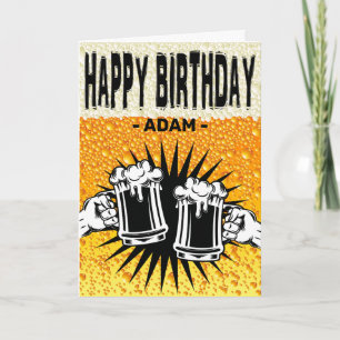 Cartão Feliz Aniversário da Cerveja dos Homens