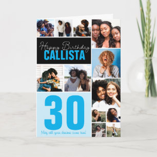 Cartão Feliz Aniversário da Colagem de Fotos de Amigos da