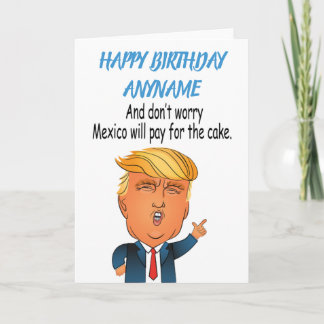 Cartão Feliz Aniversário da Engraçado Trump