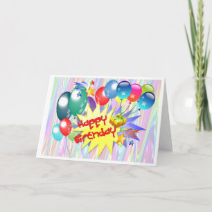 Cartão Feliz aniversário da explosão