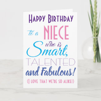 Cartão Feliz Aniversário da Feliz Niece