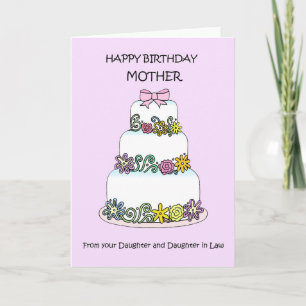Cartão Feliz Aniversário da Filha e da esposa