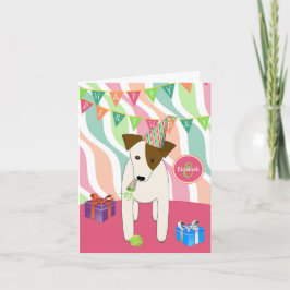Cartão feliz aniversário da garota JRT