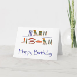 Cartão Feliz Aniversário da Hieroglifo Egípcia