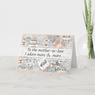 Cartão Feliz Aniversário da Madre-em-Lei Elegante