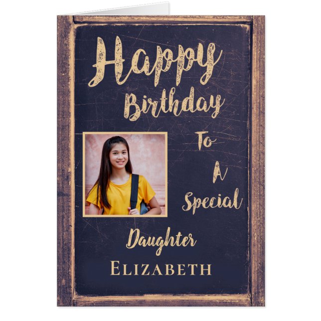 Cartão Feliz Aniversário Da Mãe À Filha (Frente)