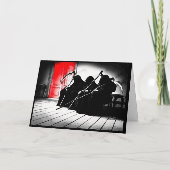 Cartão Feliz aniversário da morte (Frente)